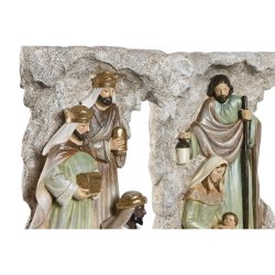 Julkrubba-set Home ESPRIT Multicolour Harts 19,5 x 11 x 31,5 cm