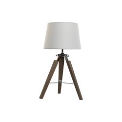Bordslampa Home ESPRIT Vit Brun Tr 36 x 36 x 60 cm