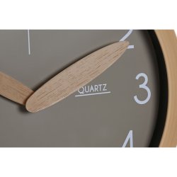 Vggklocka Home ESPRIT Brun Grn Gr polystyren 30 x 4 x 30 cm (