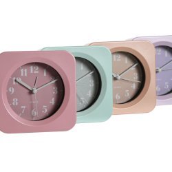 bordsklocka Home ESPRIT Grn Rosa Korall Lila (4 antal)