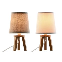 Bordslampa Home ESPRIT Brun 13 x 13 x 24 cm (2 antal)