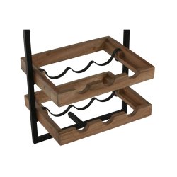 Flaskstll Home ESPRIT Svart Naturell 35 x 25 x 75 cm
