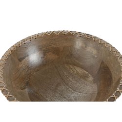 Salladsskl Home ESPRIT Naturell Rattan Mangotr 30 x 30 x 12 cm