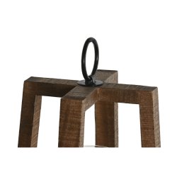 Ljusstakar Home ESPRIT Naturell Glas Mangotr 25 x 25 x 35 cm