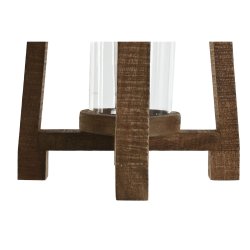 Ljusstakar Home ESPRIT Naturell Glas Mangotr 25 x 25 x 35 cm