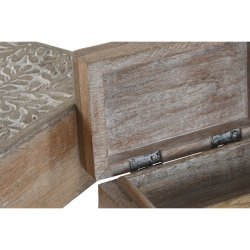 Smyckeskrin Home ESPRIT Vit Naturell Mangotr (2 Delar)