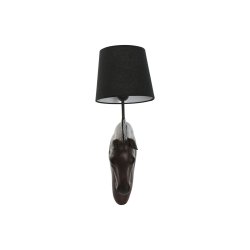 Vgglampa Home ESPRIT Svart Mrkbrun Kolonial Hst 220 V 18 x 21