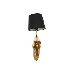 Vgglampa Home ESPRIT Svart Gyllene Hst 220 V 18 x 21,5 x 50,5