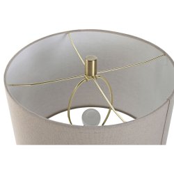 Bordslampa Home ESPRIT Beige linne Marmor 35 x 35 x 66 cm