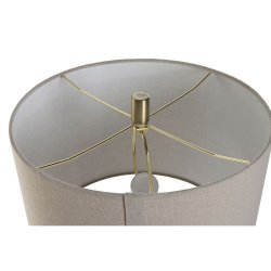 Bordslampa Home ESPRIT Beige linne Marmor 35 x 35 x 72 cm