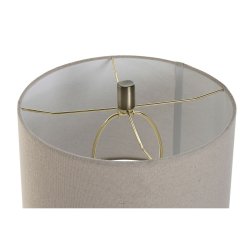 Bordslampa Home ESPRIT Beige linne Marmor 35 x 35 x 64 cm