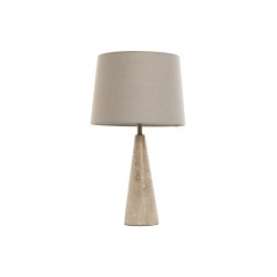 Bordslampa Home ESPRIT Beige linne Marmor 35 x 35 x 64 cm