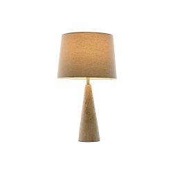 Bordslampa Home ESPRIT Beige linne Marmor 35 x 35 x 64 cm