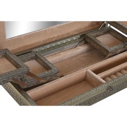 Smyckeskrin Home ESPRIT Vit Champagne Tr Aluminium 38 x 20 x 7,