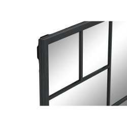Vggspegel Home ESPRIT Svart 90 x 2 x 90 cm