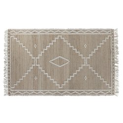 Matta Home ESPRIT Vit Naturell Boho 160 x 230 x 1 cm