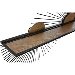 Bokhylla Home ESPRIT Svart Naturell Metall Tr MDF 70 x 12 x 51