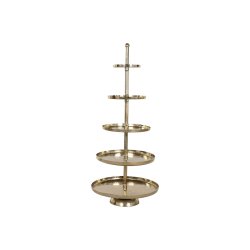 Fruktskl Home ESPRIT Gyllene Aluminium 65 X 65 X 148 cm