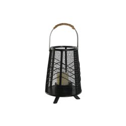 Ljusstakar Home ESPRIT Svart Metall 23 x 23 x 31,5 cm
