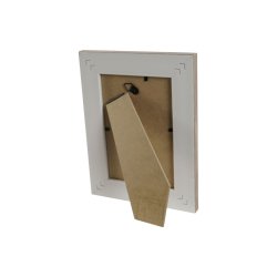Fotoram Home ESPRIT Vit Brun Beige Elfenben Glas polystyren Marm