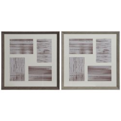 Fotoram Home ESPRIT Brun Naturell Glas polystyren Urban 34 x 3 x