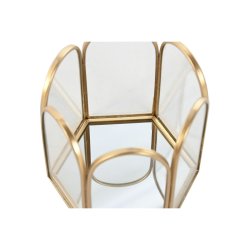 Smyckeskrin Home ESPRIT Gyllene Metall Glas 9,2 X 8,2 X 9,5 cm