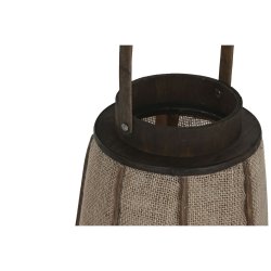 Ljusstakar Home ESPRIT Naturell Jute Bambu 30,5 x 30,5 x 56,5 cm