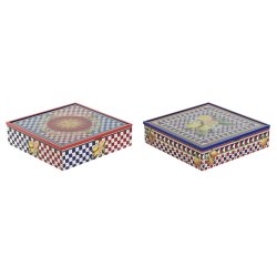 Lda fr rtte Home ESPRIT Bl Rd Multicolour Metall Glas Tr M
