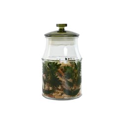 Uppsttning med 3 Burkar Home ESPRIT Grn Glas 1,2 L 3 Delar