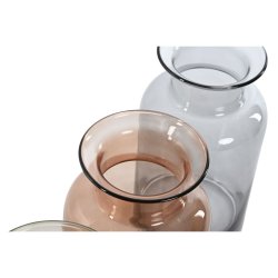 Vas Home ESPRIT Bl Grn Ambra Glas 14,5 x 14,5 x 26,5 cm (3 ant