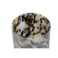 Ljusstakar Home ESPRIT Svart Krm Glas 12 x 12 x 11,5 cm