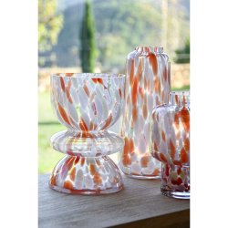 Vas Home ESPRIT Krm Terrakota n Glas Modern 16 x 16 x 24 cm