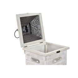 Lyktsats Home ESPRIT Vit Glas Gran Etnisk Arab 26 x 26 x 66 cm (