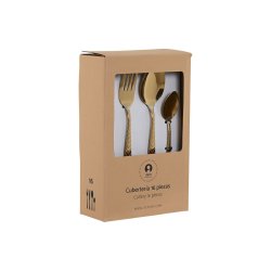 Bestick Home ESPRIT Gyllene Rostfritt stl 2 x 0,4 x 22,5 cm 16