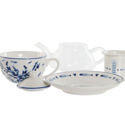 Tekanna Home ESPRIT Bl Vit Glas Porslin
