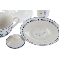 Tekanna Home ESPRIT Bl Vit Glas Porslin