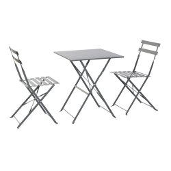 Bordsgrupp med 2 stolar Home ESPRIT Gr 60 x 60 x 71 cm