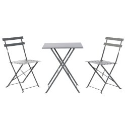 Bordsgrupp med 2 stolar Home ESPRIT Gr 60 x 60 x 71 cm