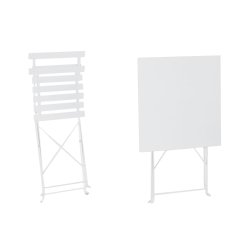 Bordsgrupp med 2 stolar Home ESPRIT Vit 60 x 60 x 71 cm