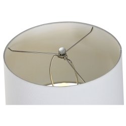 Golvlampa Home ESPRIT Vit Silvrig 50 W 220 V 35 x 35 x 150 cm (3