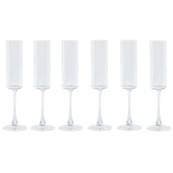 Champagneglas Home ESPRIT Transparent Glas 160 ml (6 antal)