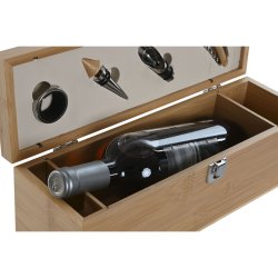 Set med Vintillbehr Home ESPRIT Naturell Bambu Rostfritt stl