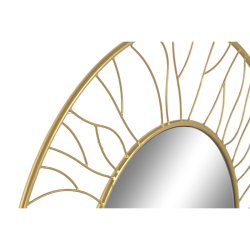 Vggspegel Home ESPRIT Gyllene 70 x 2 x 70 cm