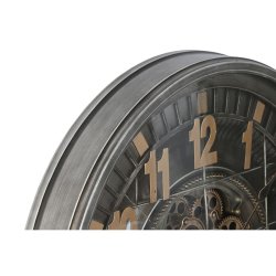 Vggklocka Home ESPRIT Gyllene Silvrig Glas Jrn Vintage 66,5 x