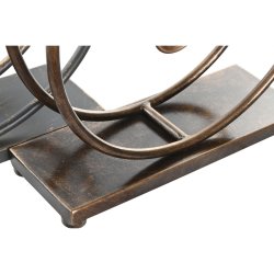 bordsklocka Home ESPRIT Svart Gyllene Vintage (2 antal)