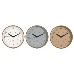 Vggklocka Home ESPRIT Vit Beige Gr PVC 30 x 4 x 30 cm (3 antal