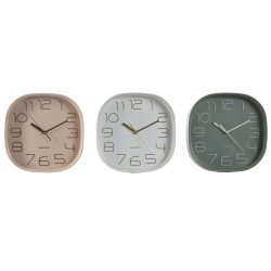 Vggklocka Home ESPRIT Vit Grn PVC 28,5 x 5 x 28,5 cm (3 antal)