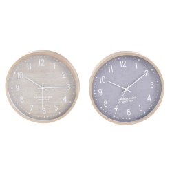Vggklocka Home ESPRIT Beige Gr PVC 30 x 4 x 30 cm (2 antal)