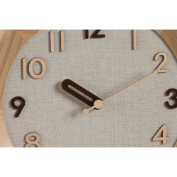 Vggklocka Home ESPRIT Beige Naturell Tr 30 x 5 x 30 cm (2 anta