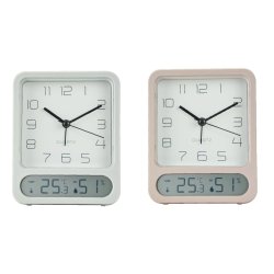 bordsklocka Home ESPRIT Vit (2 antal)